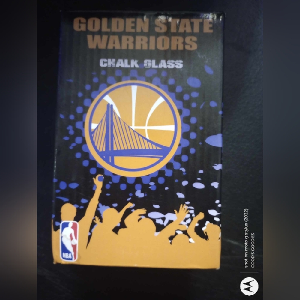 Golden State Warriors Chalk Glass